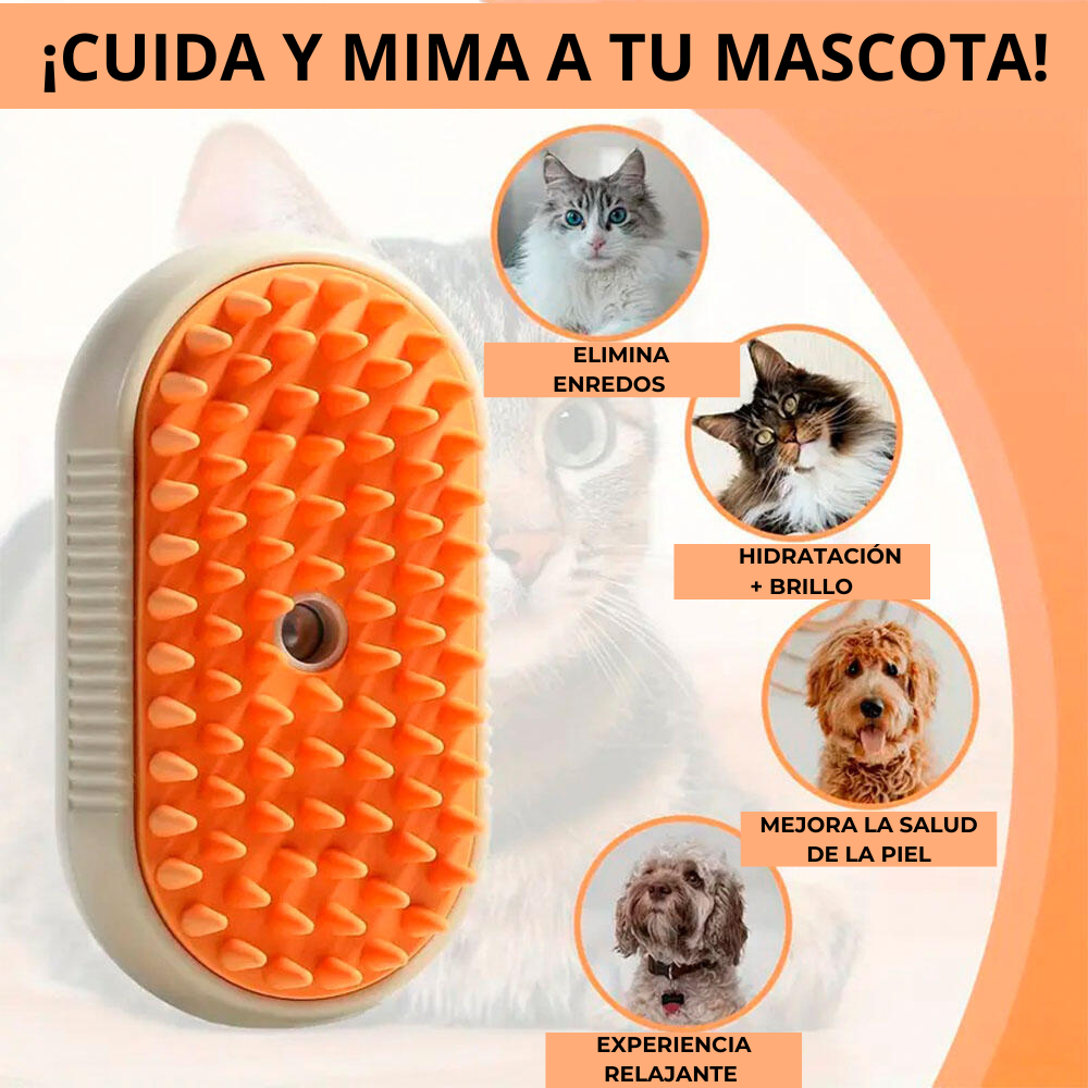 SpaPet+ Cepillo Vaporizador para Mascota