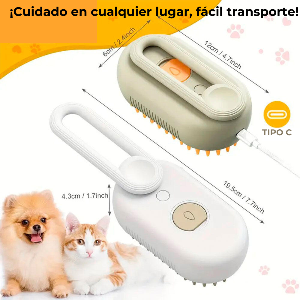 SpaPet+  Cepillo Vaporizador para Mascota